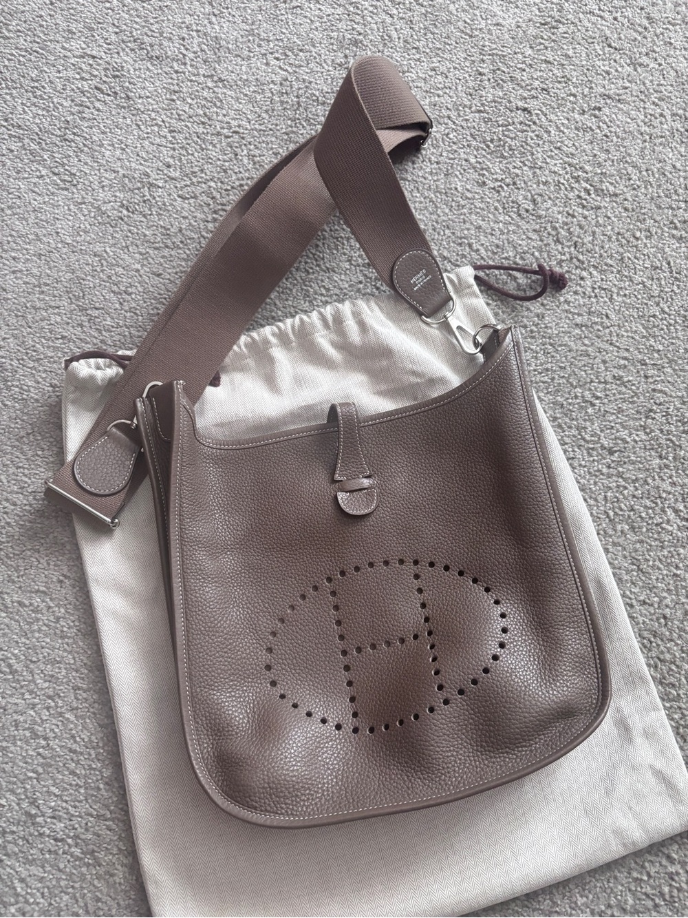 Evelyne III TPM Crossbody Bag in Etoupe Brown